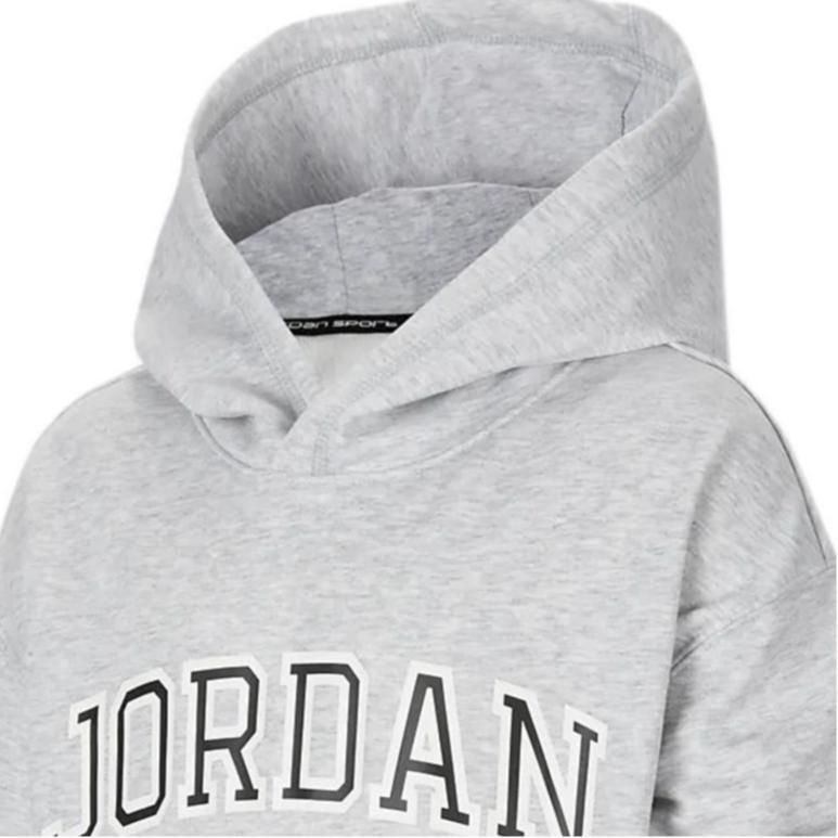 Jordan Sportlich Lässig Weiches Fleece Kapuzen-Sweatshirt Kinder Sweatshirts Hellgrau HV1597-063
