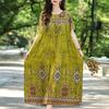 Elegant Summer Loose Dress Woman Vintage Clothes Plus Size Casual Short Sleeve Long Dresses