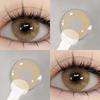 EYESHARE 1 Pair Colorful Contact Lenses 0.00~ -6.00 Myopia Prescription Brown Natural Lenses Yearly Beauty Pupils