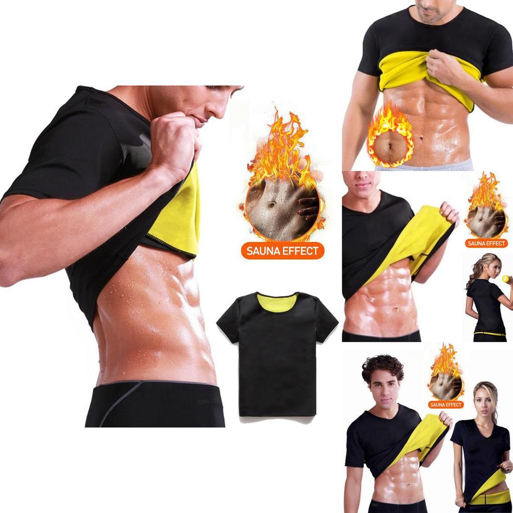 Mens Premium Neoprene Sauna Tshirt For Body Shaping Waist Reduction And Enhanced Comfort