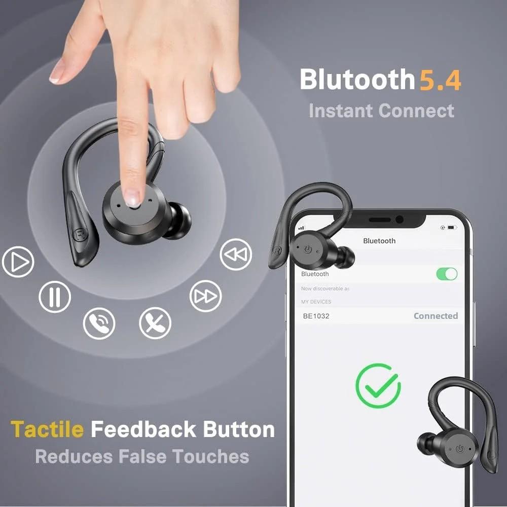 GDLYL Căști TWS Bluetooth V5.4 Wireless Afișaj Digital LED Căști Anulare Zgomot Impermeabile Cască Nouă