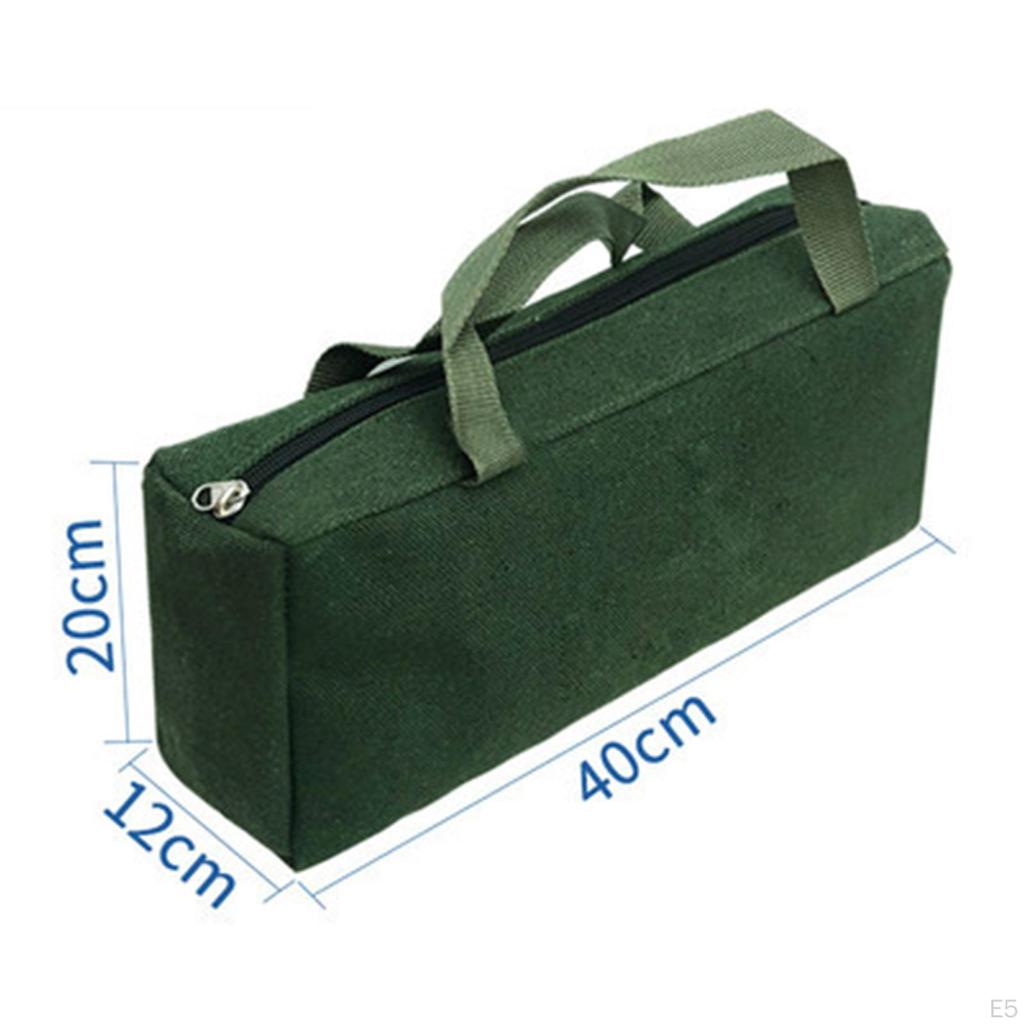 Canvas Tool Bag with Easy Access Zipper Closure for Tradesmen