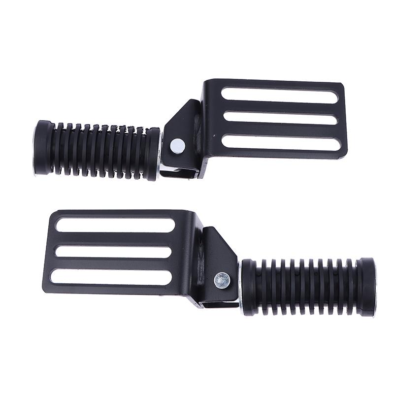 1Pair Electric Vehicle Front Foot Pedal Plate Leg Support Pad Folding Anti-Slip Metal Footboard Ebike Accessories