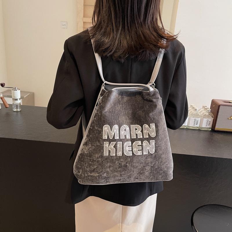 2025 new fashion trend women's bag diagonal span backpack large capacity tote bag