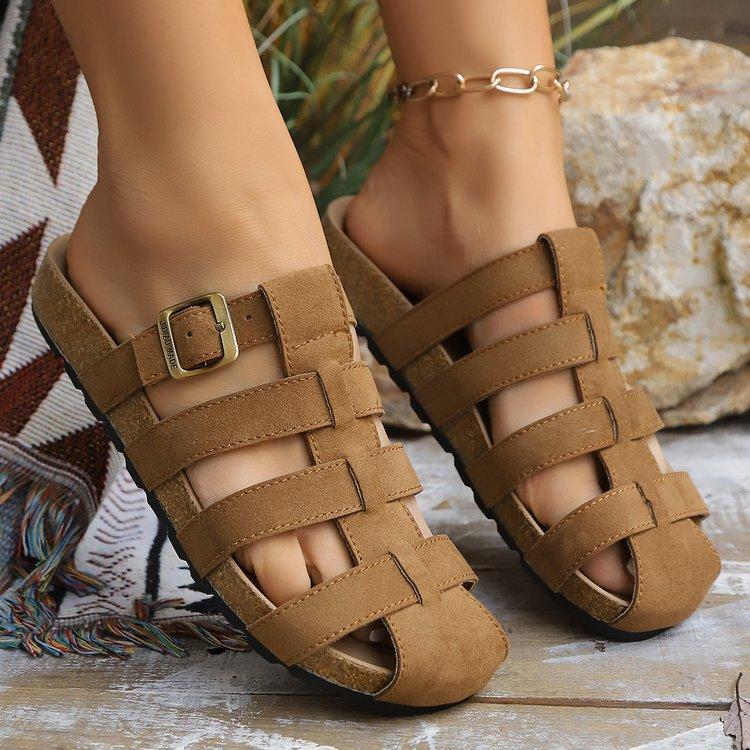 

Тапочки Baotou большого размера для женщин, летние, новые, европейские и американские, модные, универсальные, повседневные, легкие и дышащие. 43