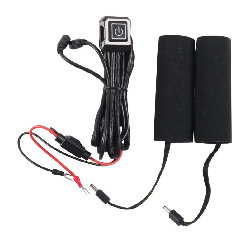 Abrasion Resistant Motorcycle Handle Heating Grips 12V Intelligent Temperature Control 3 Modes Built In Thermal Chip