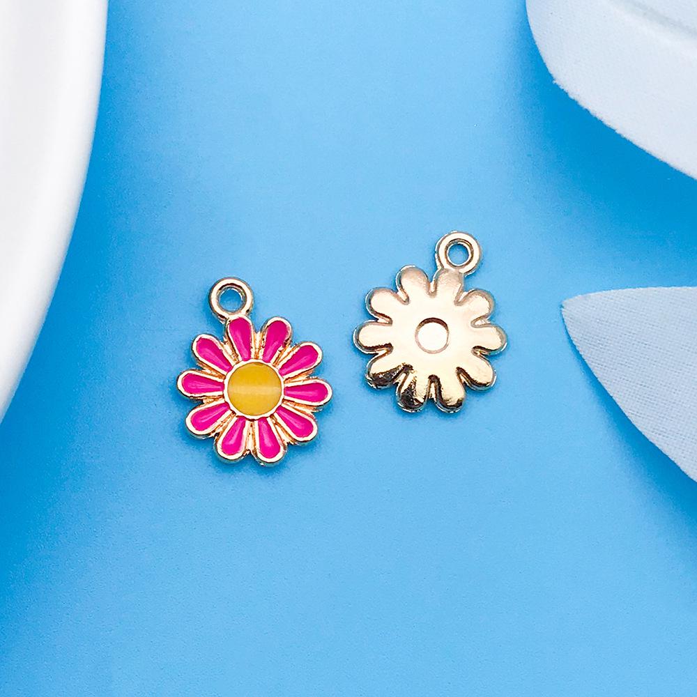 30 Cartoon Alloy Jewelry Pendants: Rose Red Drip Oil for DIY Bracelet and Handbag Accessories