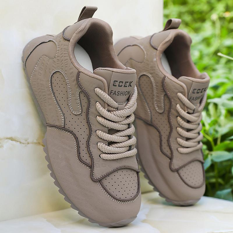 

48 large size for autumn men s shoes 2025 new men s leather surface breathable height increase sports comfortable casual shoes 44 коричневый