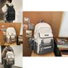 Modern Casual Backpack With Bold Letter Pattern And Padded Shoulder Straps For School Use