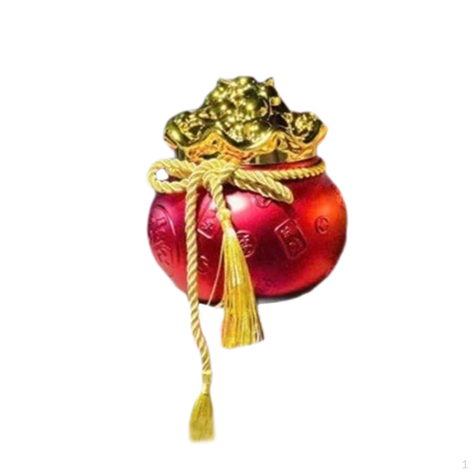 Chinese Year Feng Shui Money Bag Figurine Decor Wealth Statue Piggy Bank Resin Treasure
