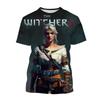 Latest Witcher 3D Printed T-shirt for Men, Role Playing Game Witcher King Assassin Casual Harajuku