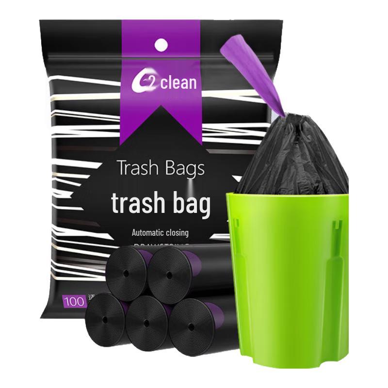 E-Jie Black Drawstring Trash Bags