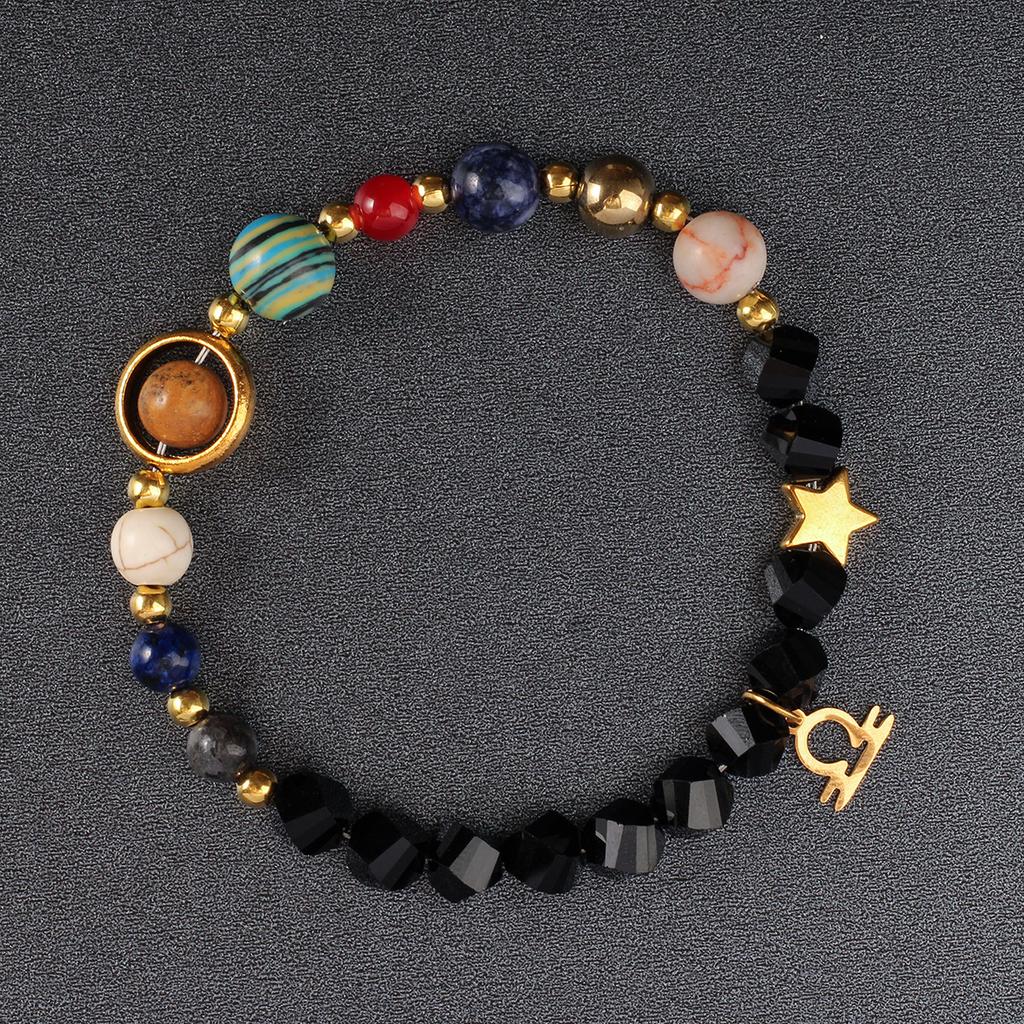 Jewelry Bracelet Faceted Shape Crystal Twelve Constellations Bracelet Beaded