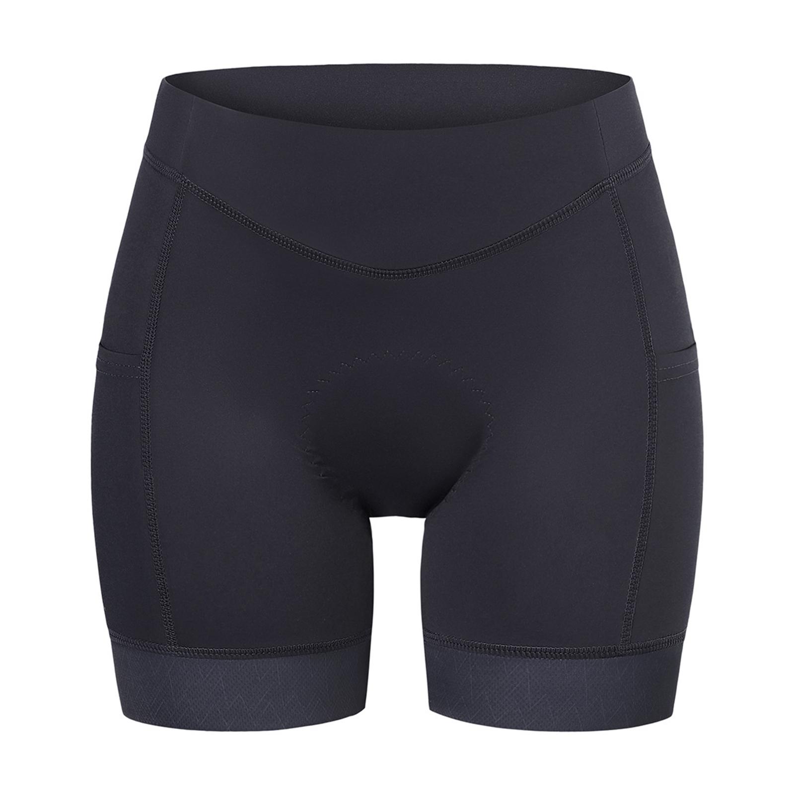 

Женские дышащие велосипедные шорты Быстросохнущие Удобные Шорты с высокой эластичностью с карманом Черные M EU Size L чёрный