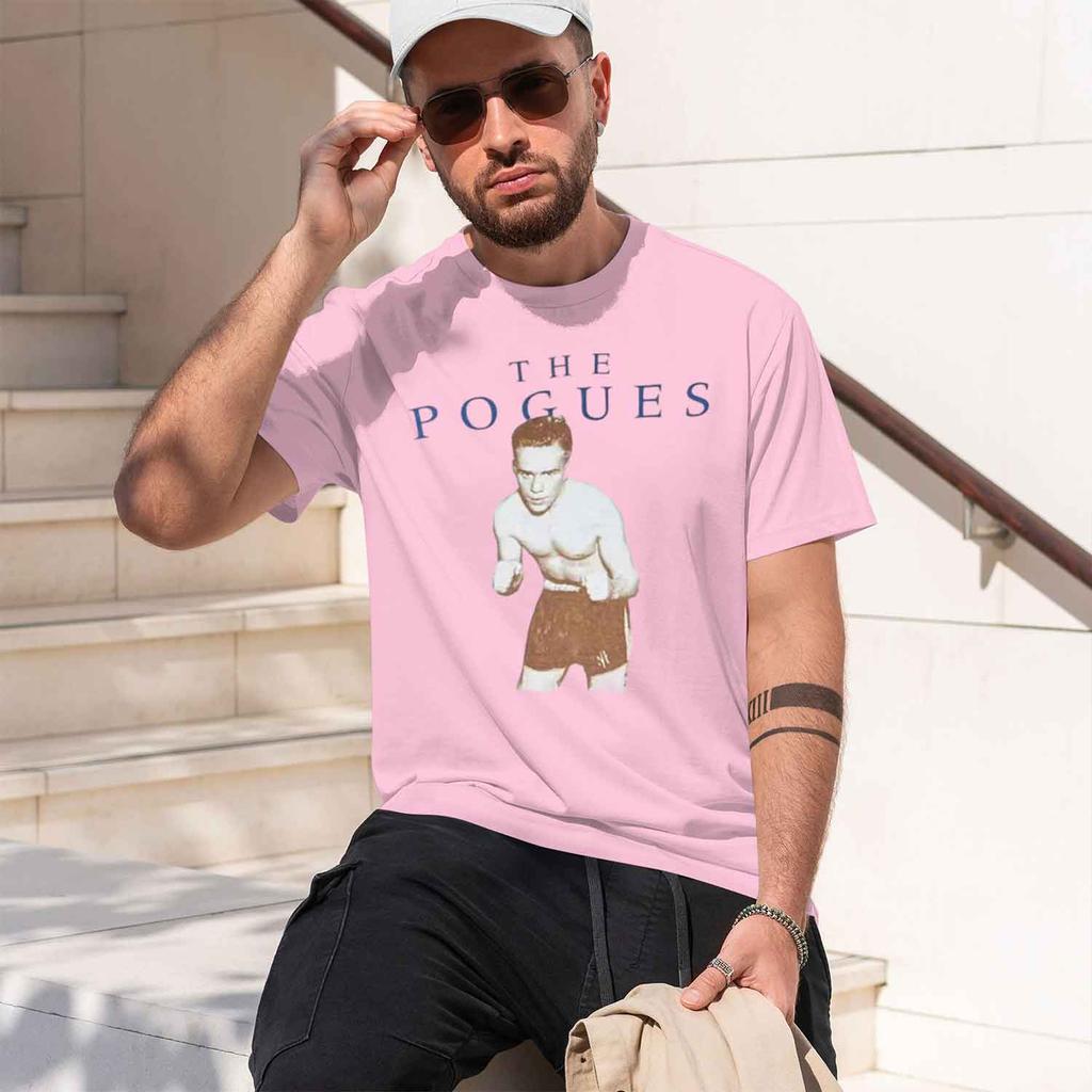 Retro Vintage Style Unisexs Tshirt The Pogues Band Logo Boxing Fighter Graph Summer Casual Wear Gift For Fans And Rock Enthusiast