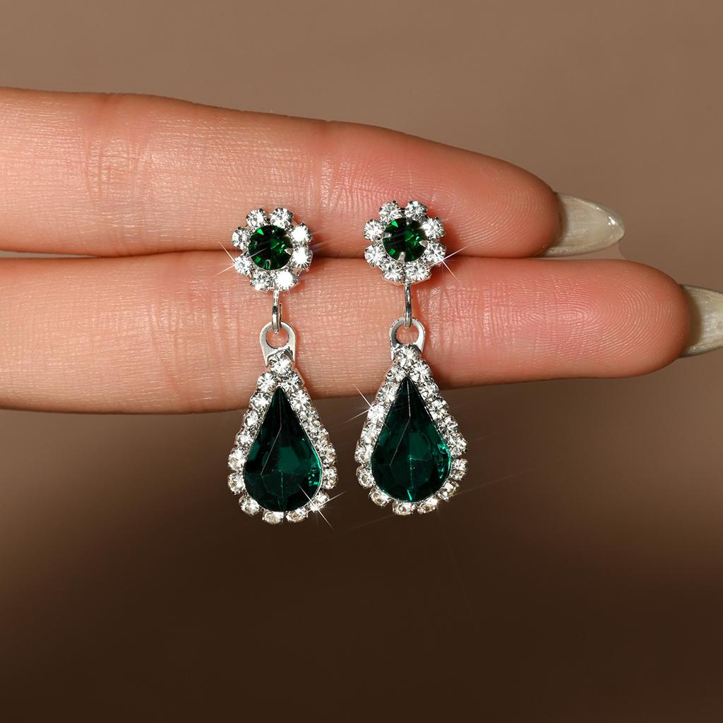 2PC Women's Fashion Water Drop Earrings, Simple, Light Luxury, Retro Style Earrings, Ear Accessories