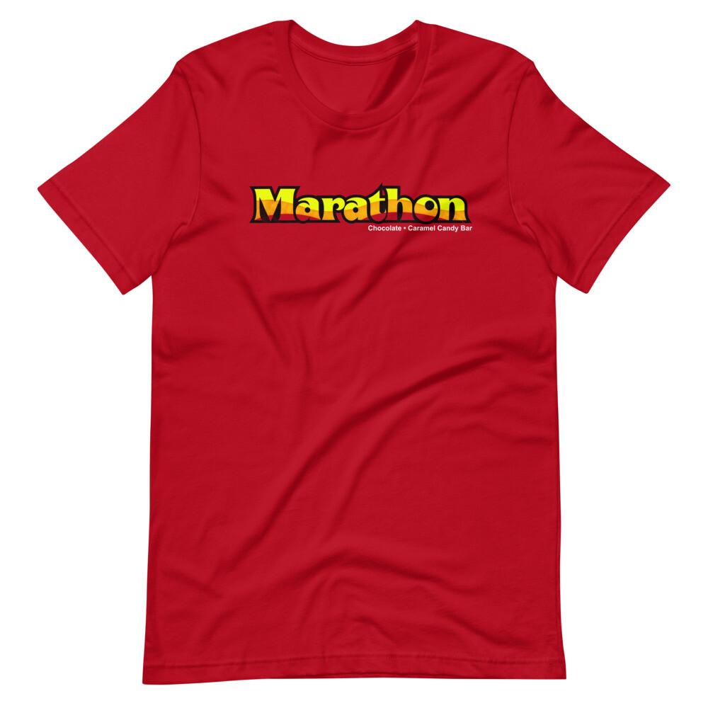 MARATHON Chocolate Caramel Candy Bar Vintage Style Short-Sleeve Unisex T-Shirt