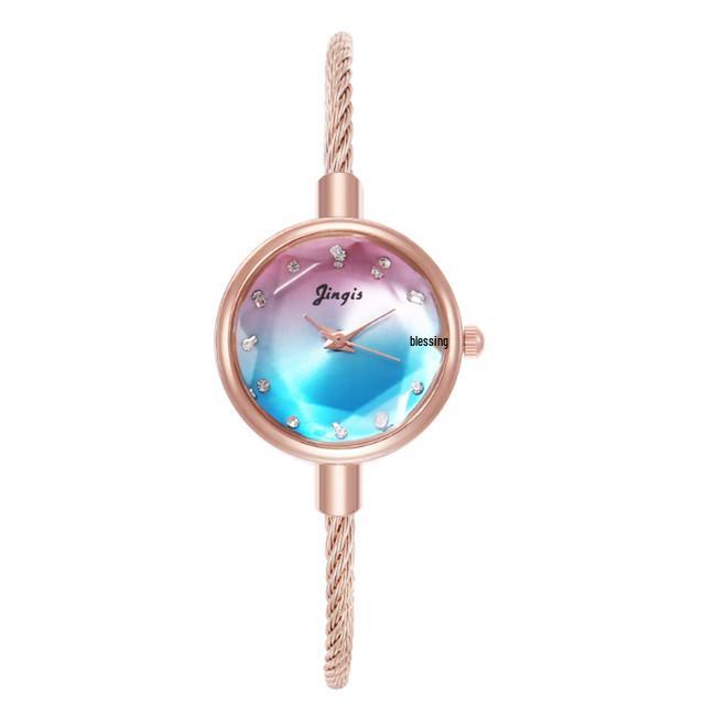 Trendy Women's Candy Color Alloy Quartz Bangle Watch