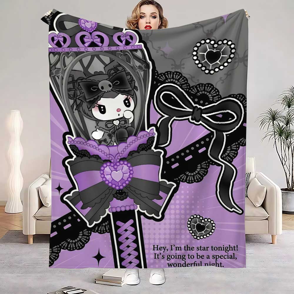 

Kawaii Magic Kuromis Cute Throw Blanket Luxury Sofa Blankets & Throws Fluffy Plaid Home Interior Knee Soft Nap King Size Bed & 75x90cm