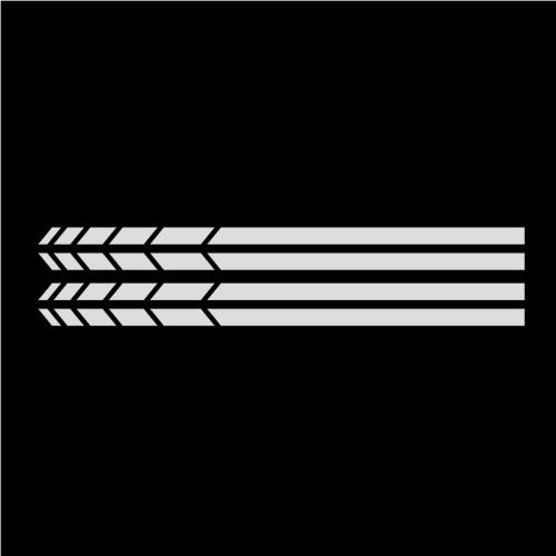 2 Sets 4PCS Car Stripe Stickers, Black/Silver 20*0.7cm Vinyl Decals for Truck Rearview Mirror & Vehicle Body Accessories