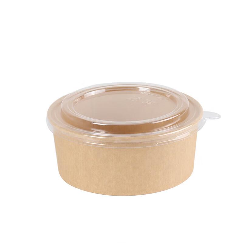 

Pabei Disposable Kraft Paper Salad Bowl with Lid