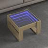 VidaXL Coffee Table with Infinity LED Sonoma Oak 50x53x30 Cm, Side Table, Living Room Table, Side Table, End Table 847625