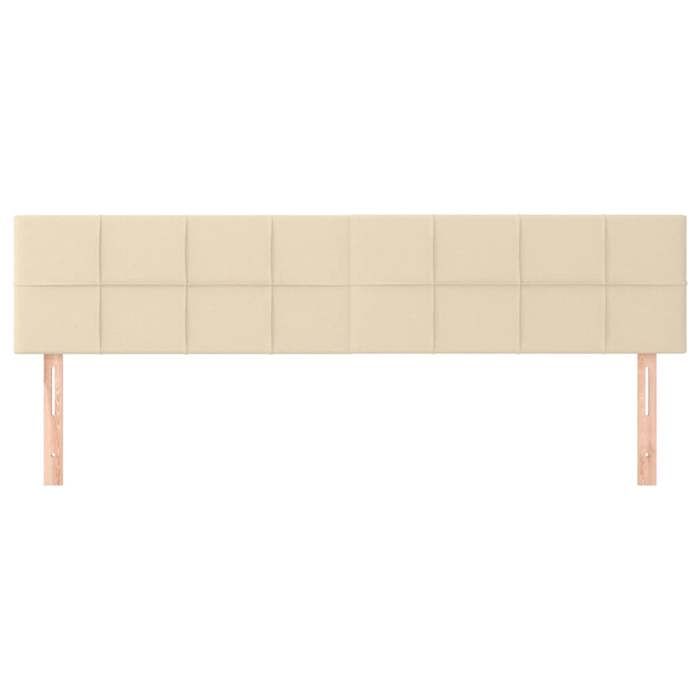 VidaXL 2x Headboards Bedroom Furniture Bed Accessories Single Bed Heads Interior Bed Frame Cream 346079