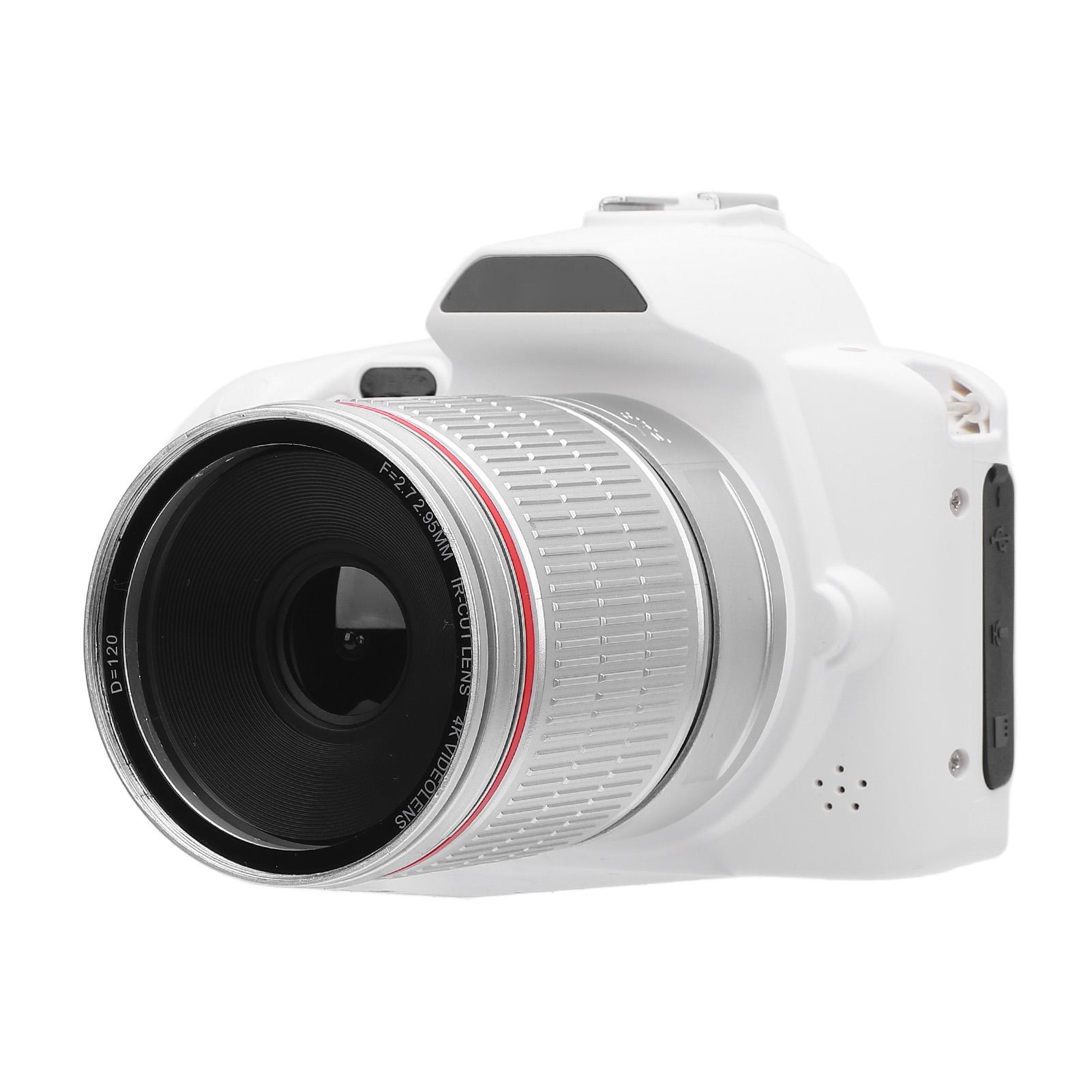 

Цифрова камера з режимом відтворення MP3, 4K, 64 МП, 16-кратний зум, 3-дюймовий IPS-екран, широкий кут огляду 120 градусів