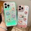 Applicable To iPhone17ProMax Mobile Phone Case, Luminous Three-dimensional Sticker, Incoming Flash Cat Anti-drop Protection