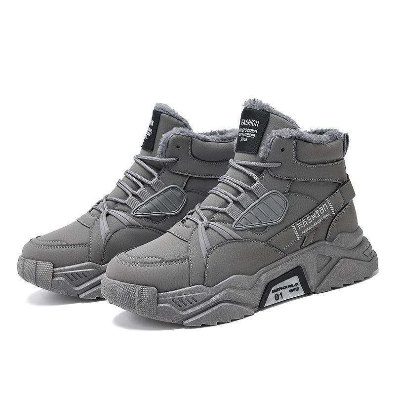 2024 Trend Snow Boots Men New Chunky Shoes Sneakers Winter High-top Shoes Male Good Quality Snow Furry Warmth Sneakers Men