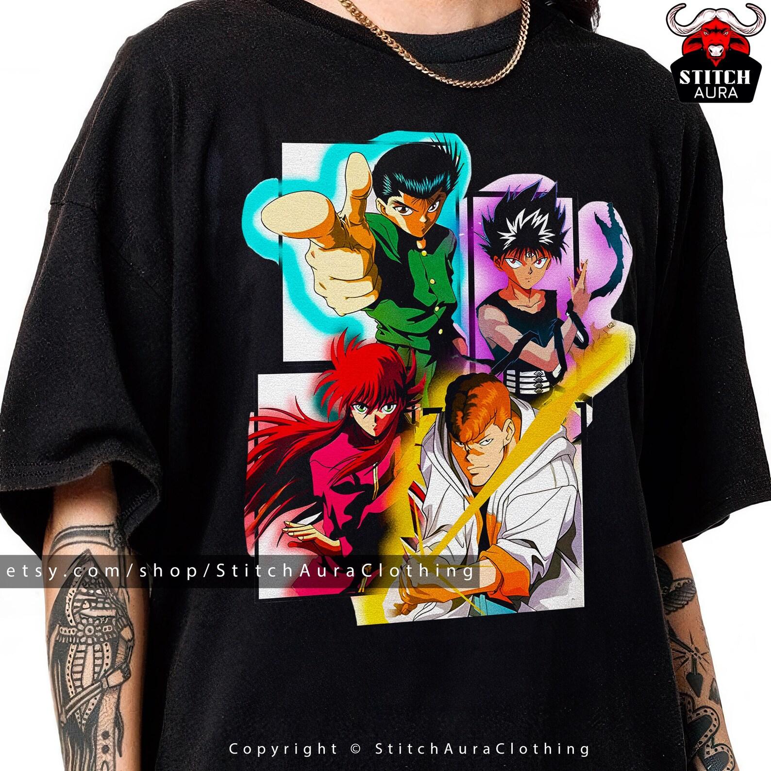 Yu Yu Hakusho T-Shirt Anime Gift For Hiei,Yukina Tshirt For Botan,Koenma Tee For Suzaku,Kurama Shirt For Yomi,Kuwabara Rinku Appareal,Yusuke XL