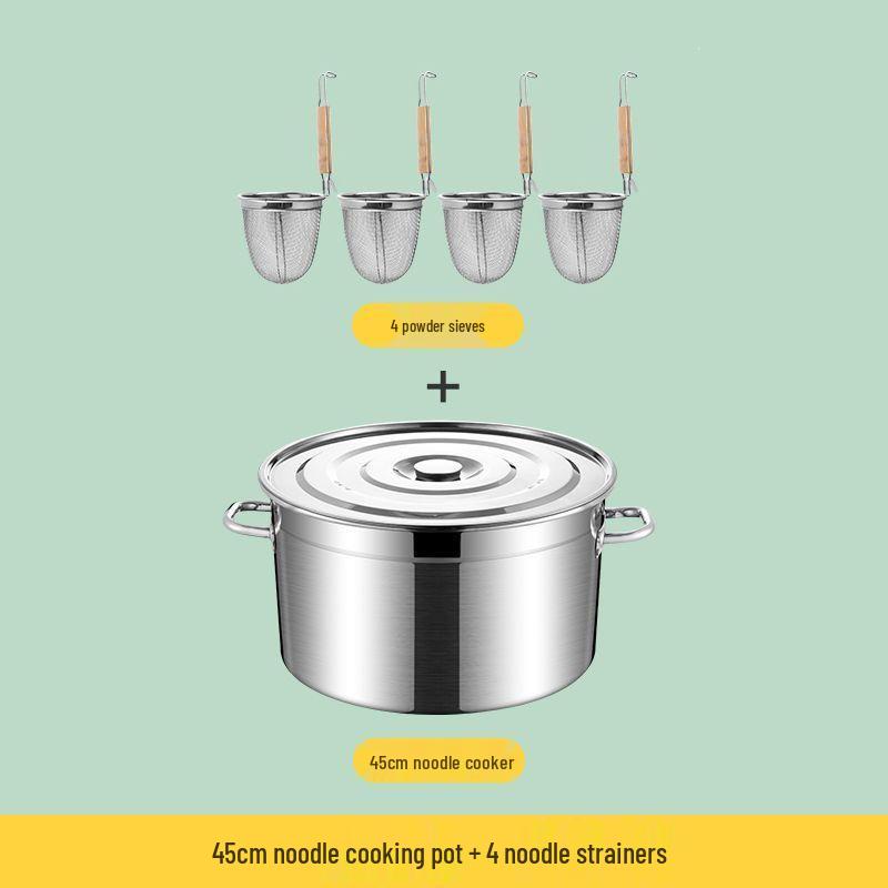 Large-Capacity Commercial Gas Noodle Cooker, Thickened Stainless Steel, Scalding Pot, Soup Barrel, Mala Tang Cooking Pot.