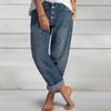 Exclusive Slimming Women's Straight-Leg Denim Pants: Casual, Versatile, and Simple Design