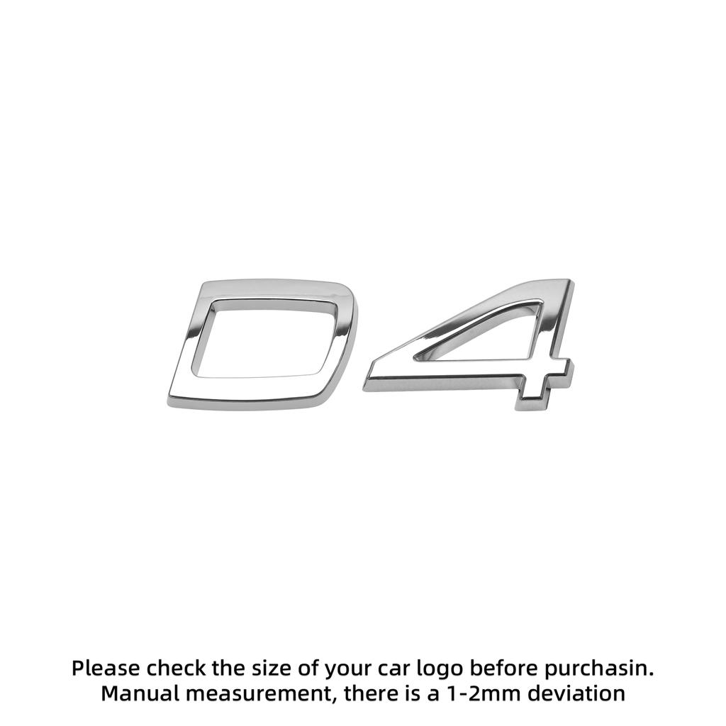 3D ABS Buchstaben Aufkleber für Für Volvo D2 D3 D4 D5 D6 D7 D8 Auto Heckklappe Heckklappe Seitenkotflügel Abzeichen Emblem Aufkleber Dekoration