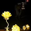Seven-Color LED Crystal Lotus Lamp for Buddha and Guanyin Offerings