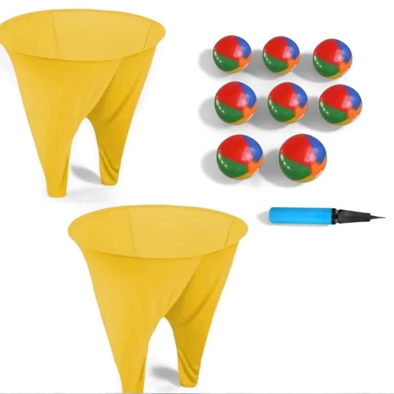 

2pcs Tossing Colorful Inflatable Balls Yard Games Granny Pants for Adults Family Reunion Fun