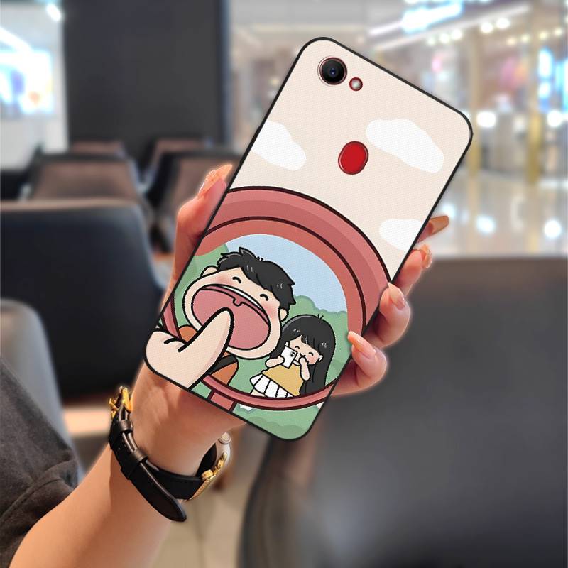 Silicone Cute Phone Case For OPPO F7 Waterproof Fashion Design Full wrap Protective Couple Dirt-resistant Anti-dust TPU