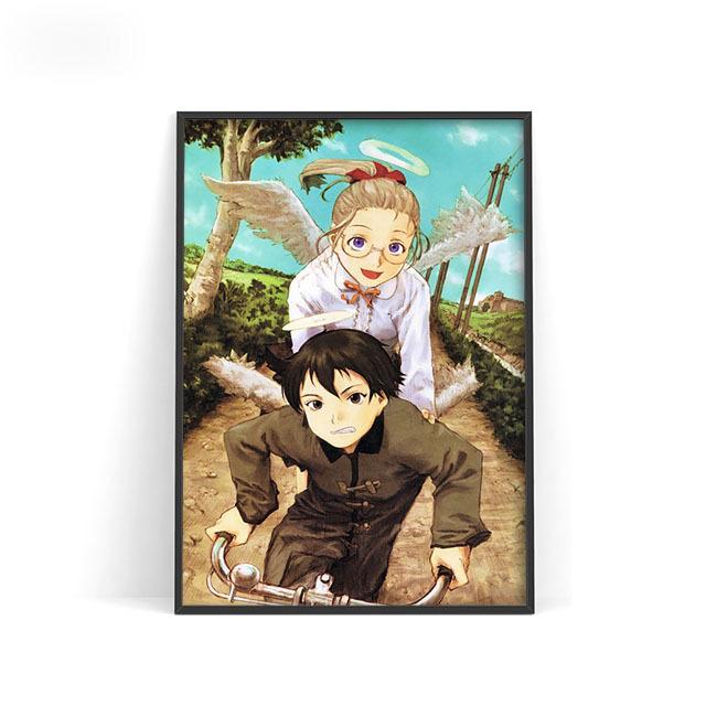 

Haibane Beauty аниме эстамп художественный постер японский комикс картина маслом современный мультфильм Наклейка на стену 21cm×30cm NoFrame