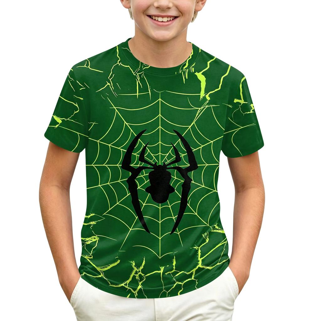 Kids Short Sleeve Crewneck T-Shirt with Graphic Print for Everyday Casual Wear