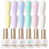 BORN PRETTY Gel Nail Color Set Macaron Color Gel Pastel Colors Nails 6 Colors Compatible Polish Type Art Sweet and Cute Milky Colors Pink - - -