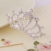 Korean Style Crown Jewelry Comb Hair Ornaments Princess Rhinestone Crown Alloy Colorful Girls Birthday Dance Hair Accessories