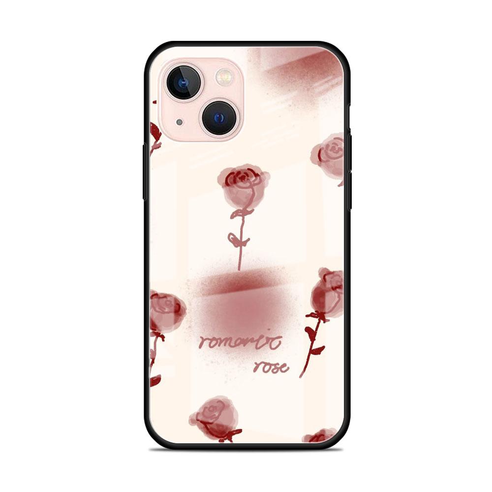 Glashülle für Apple iPhone 14 13 Pro 11 12 7 8 Plus SE 2022 XR X XS Max 6 6S Gehärtete Handyhülle Blume Niedlich