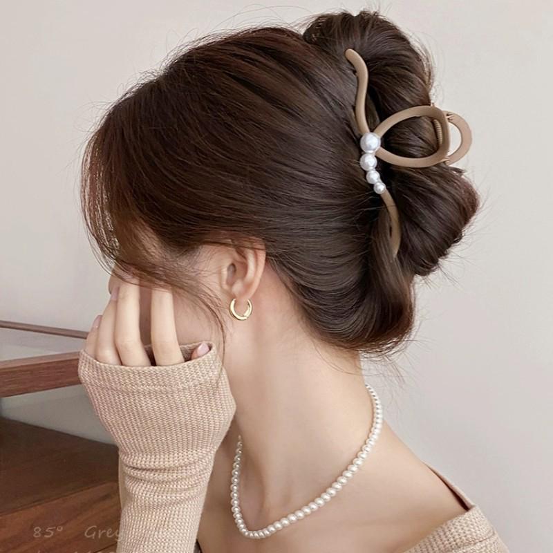 Koreanische Perlen Wellen Hai Haarspange - Retro Mode Haaraccessoire