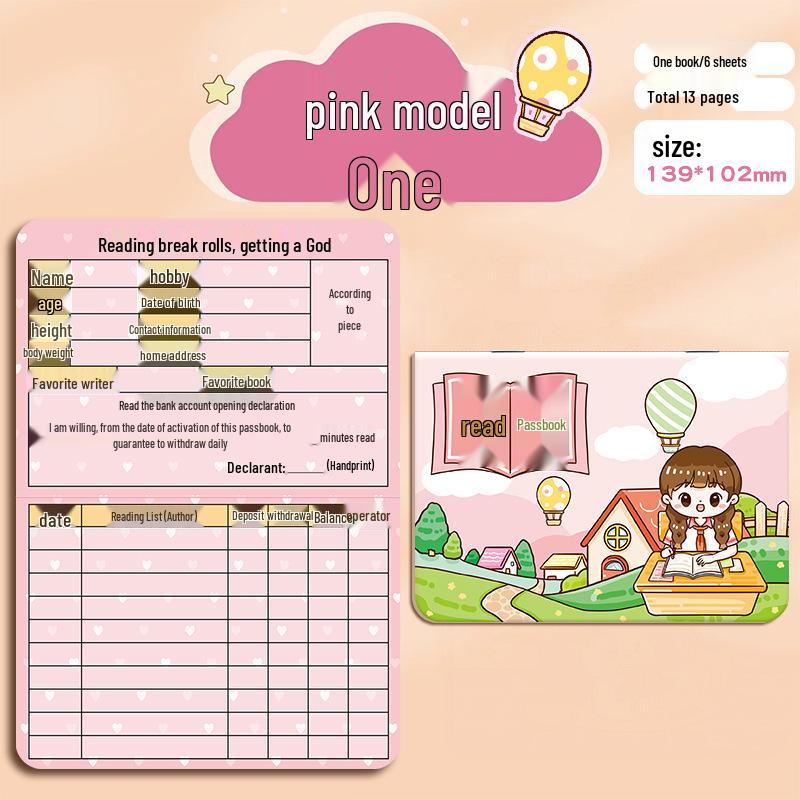 Children s Reading Points Passbook for Kindergarten and Primary Students