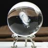 Crystal Globe Ball Galaxy Miniatures 3d Laser Engraved Glass Ball 60mm Sphere
