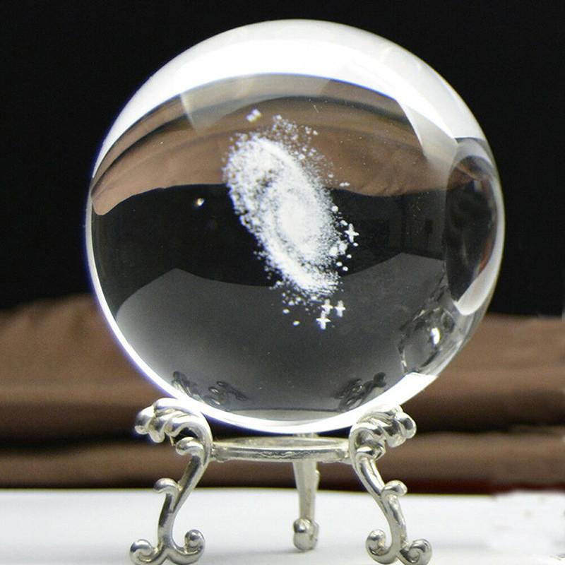 Crystal Globe Ball Galaxy Miniatures 3d Laser Engraved Glass Ball 60mm Sphere