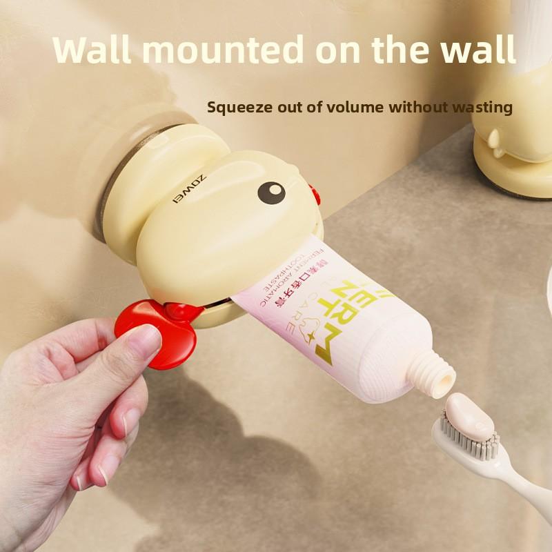Children's Creative Suction Cup Toothpaste Automatic Wall-mounted Toothpaste Shelf