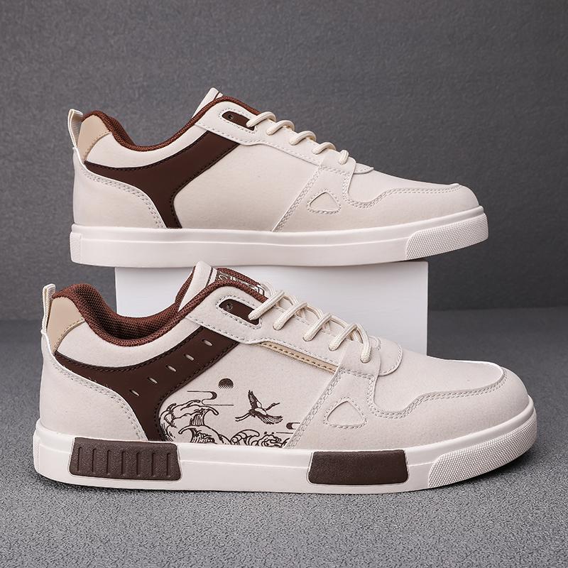 New Trendy Four Season Fit Plus Size Board Men Shoes Plus Size Trendy and Fashionable Commuting Shoes Work  Simple Color Shoes