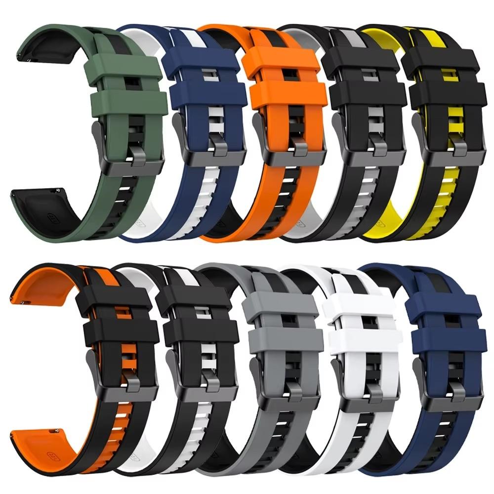 20mm 22mm Two-Tone Silicone Watch Straps Quick Release Bracelets Watch Strap for Men and Women Smartwatch and Traditional Watch 3