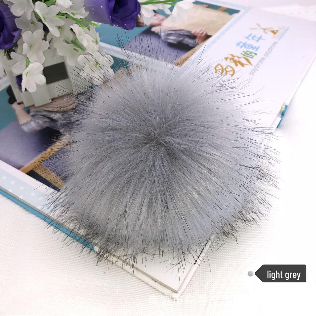 Colored 15cm Fluffy Faux Fur Fox Ball for DIY Hat Pendant